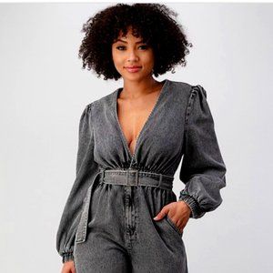 FORBIDDEN DENIM JUMPSUIT